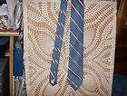 MENS TIE GREY BLUE WITH WHITE STRIPES NICE BY  MENS STORE