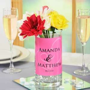 Embracing Hearts Glass Vase Wedding Table Centerpiece  