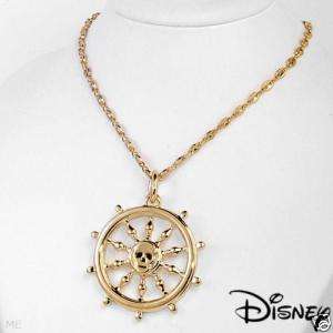 DISNEY COUTURE PIRATES OF CARIBBEAN GOLDTONE NECKLACE  