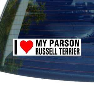   PARSON RUSSELL TERRIER   Dog Breed   Window Bumper Sticker: Automotive