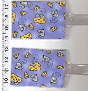    Set of 2 Oversize Luggage Tags Mouse and Cheese: Everything Else
