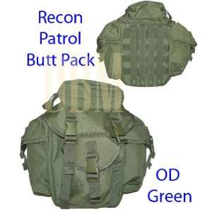 Molle Tactical Recon Patrol Butt Pack Bag OD Green  Sports 