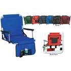 CC Home Furnishings Portable Stadium Seat with Arm Rests and Pockets 