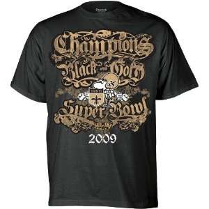   Champions Black & Gold Gothic T Shirt 