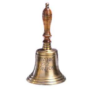Large Antique Replica Titanic Ship 1912 Brass Plated Hand Bell (15 