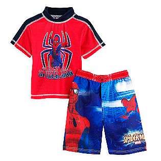 Toddler Boys Swim Trunks, Rashguard Top  Spiderman Baby Baby 