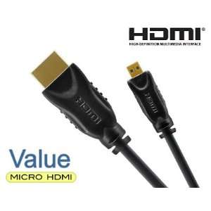  3ft High Speed HDMI® to Micro D HDMI Cable with Ethernet 