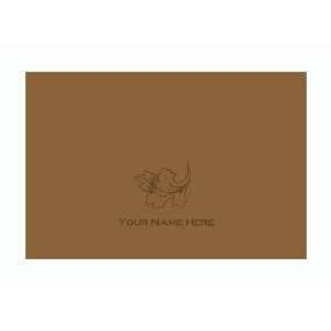 Personalized Stationery Note Cards with Leaf   Chocolate 