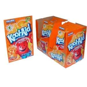 Kool Aid Orange Unsweetened Soft Drink Mix 0.15 Ounce Envelopes (Pack 