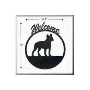 French Bulldog Welcome Sign: Patio, Lawn & Garden