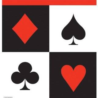 Card Suits Party Tablecloth Clubs Hearts Spades Diamonds Game Playing 