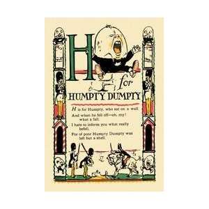  H for Humpty Dumpty 20x30 poster