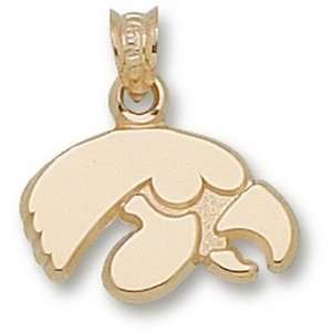  Iowa Hawkeyes Tiger Hawk Pendant   Gold Plated Jewelry 