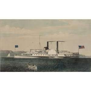   Newton passing the palisades on the Hudson River New York 24 X 14.5