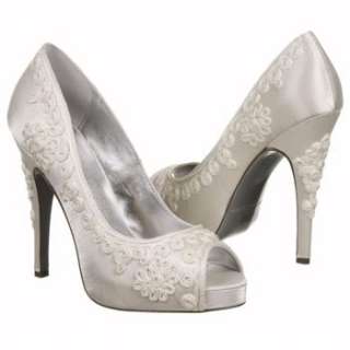 Womens Martinez Valero Olivia Ivory Satin Shoes 