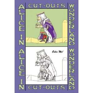  Alice in Wonderland The King   Color Me 12x18 Giclee on 