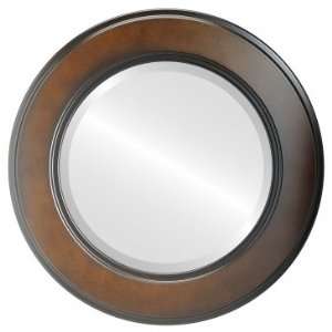  Montreal Circle in Walnut Mirror and Frame