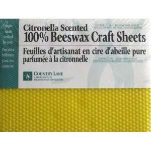  Country Lane Citronella Scented 100% Beeswax Craft Sheets 