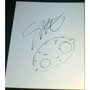  Seth Mcfarlane Signed Original Family Guy Stewie Sketch 