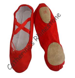   split sole Canvas Ballet Slippers shoes Size 10   3.5 Brand New  