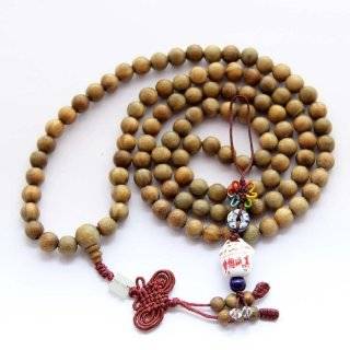 Tibetan Buddhist 108 Sandalwood Beads Prayer Necklace Meditation Mala
