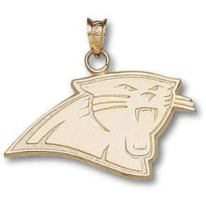   Panthers 10K Gold Panther Head 5/8 Pendant