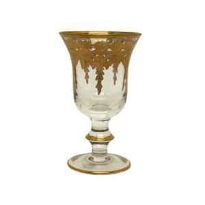   Italica Vetro Gold 8 Ounce Water/Wine Glass Stemware: Home & Kitchen