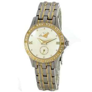 Carolina Panthers Silver/Gold Womens Legend Diamond Wrist Watch 