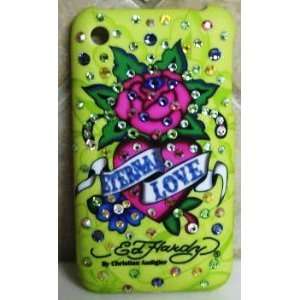  Ed Hardy Iphone 3g Case Faceplate Eternal Love Bling 