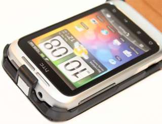 HTC Wildfire S Leder Tasche Etui Flip Case Schutz Hülle  