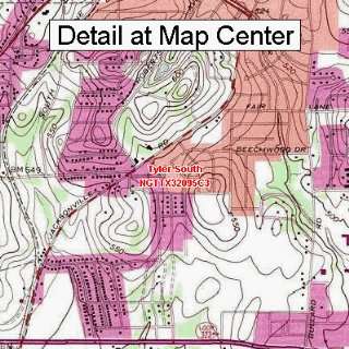 USGS Topographic Quadrangle Map   Tyler South, Texas (Folded 