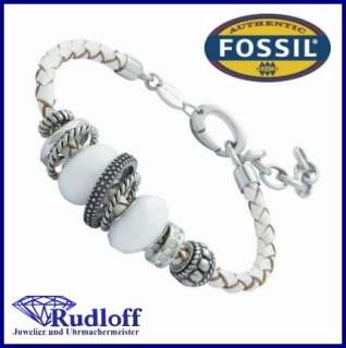 FOSSIL Schmuck Damen Stahl Armband JF86886 Edelstahl / Leder  