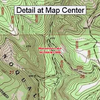 USGS Topographic Quadrangle Map   Manastash Lake, Washington (Folded 