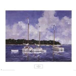  Moored Cat Boats   Poster by Ray Ellis (29.75x25.5)