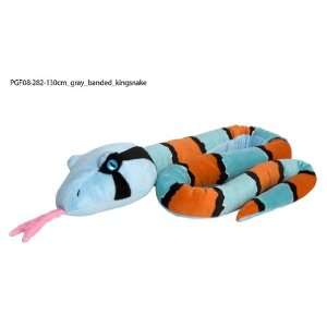    54 Gray Banded Kingsnake Plush Stuffed Animal Toy: Toys & Games