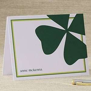  Personalized Irish Shamrock Note Cards & Envelopes: Health 
