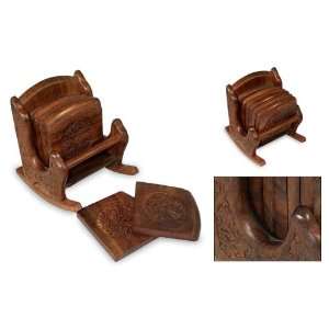  Wood coasters, Country Home (set for 6) Kitchen 