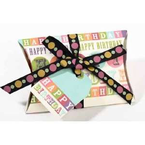 Birthday Gift Card Holders with Polka Dot Ribbon and Matching Gift Tag 