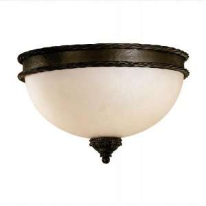  Alameda Oiled Bronze Flush Ceiling Light: Home Improvement