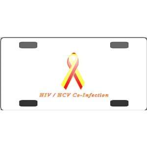  HIV / HCV Co Infection Awareness Ribbon Vanity License 