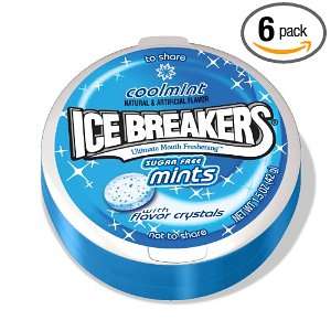 Ice Breakers Sugar Free Mints, Coolmint, 1.5 Ounce Containers (Pack of 