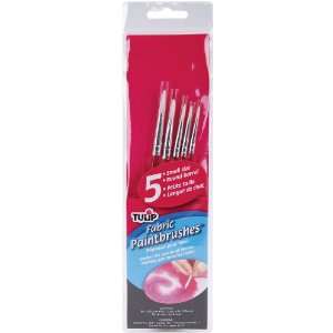  Duncan Fabric Paintbrushes 5/pkg assorted Tips 2 Pack 