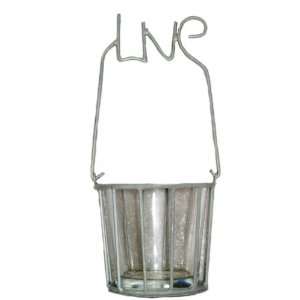  Live Hanging Metal and Glass Votive Holder: Home 