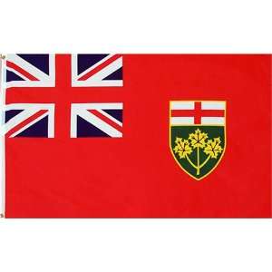 Ontario flag. 3 X 5 Feet. high quality