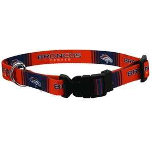  Denver Broncos Adjustable Pet Dog Collar (Small): Sports 