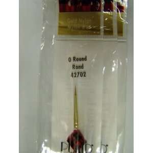  Plaid Paint Brushes Essentials Gold Nylon 0 Round 42702 