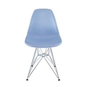  Lexington Modern Plastic Side Chair, Blue with Wire Base 