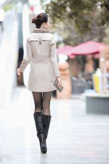 2012 New Fashion Womens Double breas​ted Trench Jacket/Coat+ 