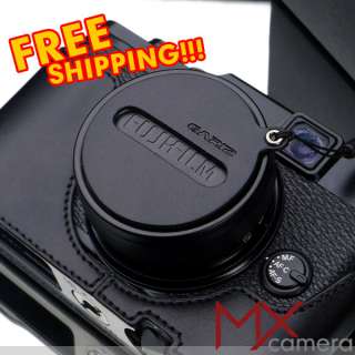 Gariz New Black leather lens cap fix sticker for Fujifilm Finpix X10 