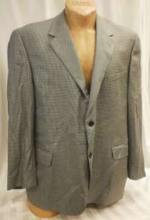 Chereskin Black Silver Silk Wool Suit Coat 48R #2426KCZ  